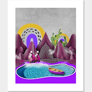 mountains surrealism Posters and Art